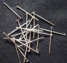 100 Nietstifte silberfarben 3 cm
