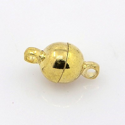 Goldfarbener Messing Magnetverschluß 11,5 x 6 mm