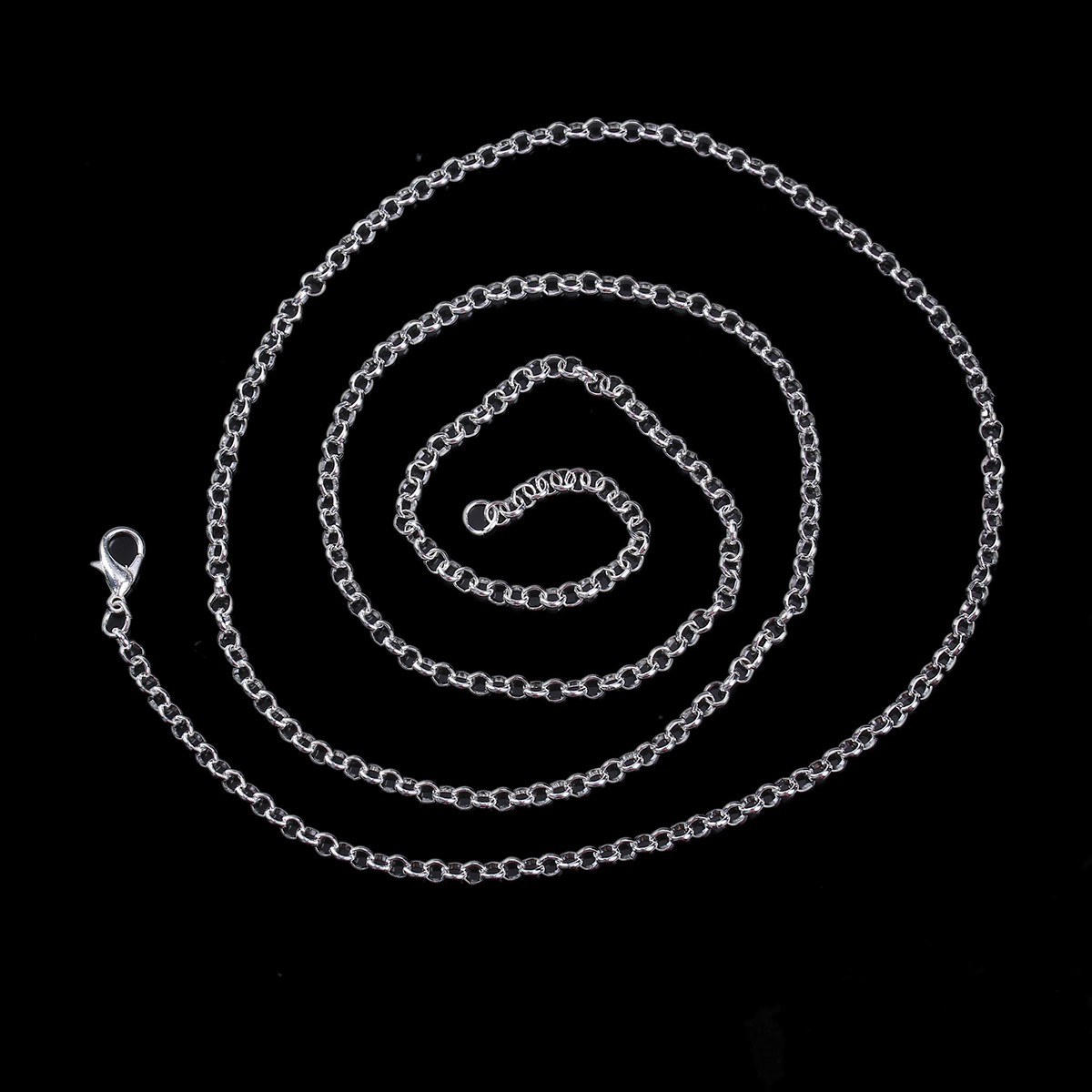 Edelstahl Halskette mit Karabinerverschluß 75,6 cm Länge