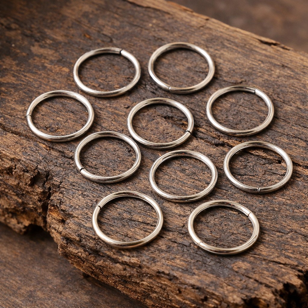 10 Edelstahl Biegeringe 14 x 1,2 mm anlaufgeschützt