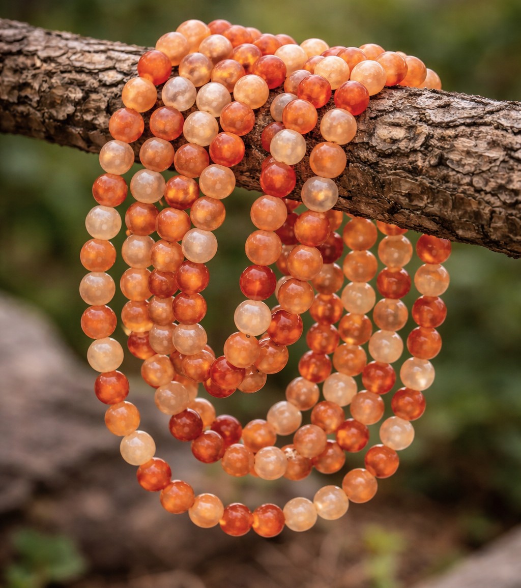 Karneol Perlenstrang 6,2 mm (ca. 62 Perlen / ca. 37 cm Länge)