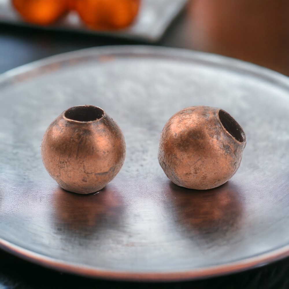 50 Zwischenperlen Spacer aus Eisen kupferfarben 4 mm rund