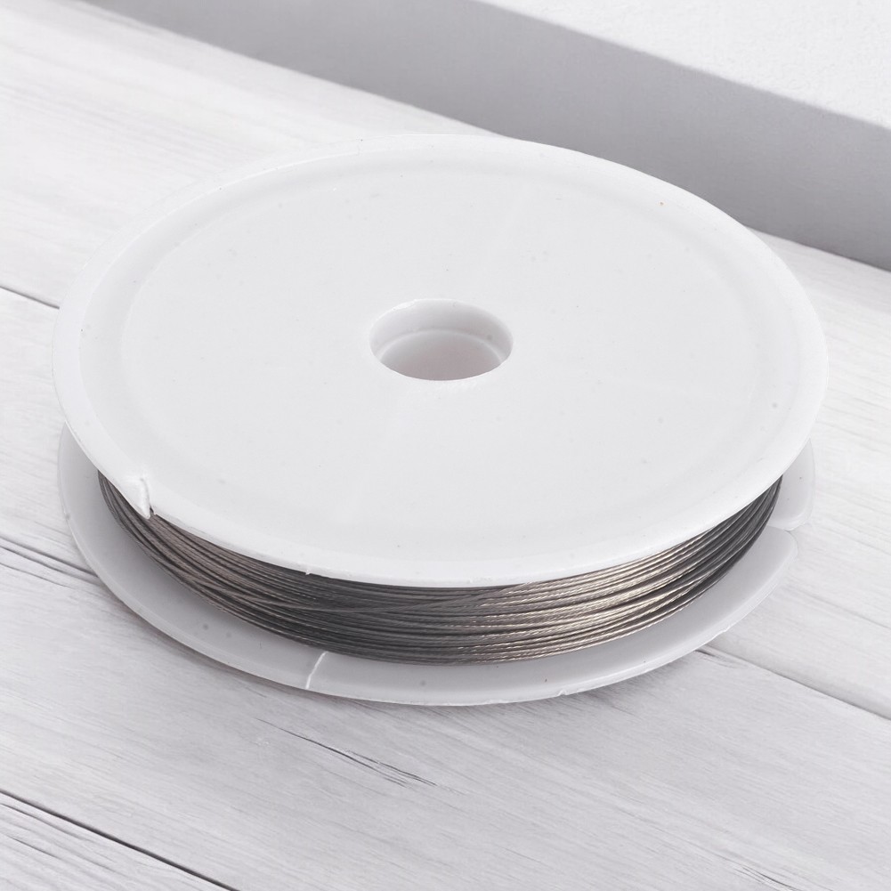 Nylonbeschichteter Edelstahl Schmuckdraht 0,38 mm 50 Meter Länge