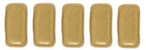 30 hochwertige tschechische Glasperlen doppelt gebohrt 6 x 3 mm matt Metallic Flax