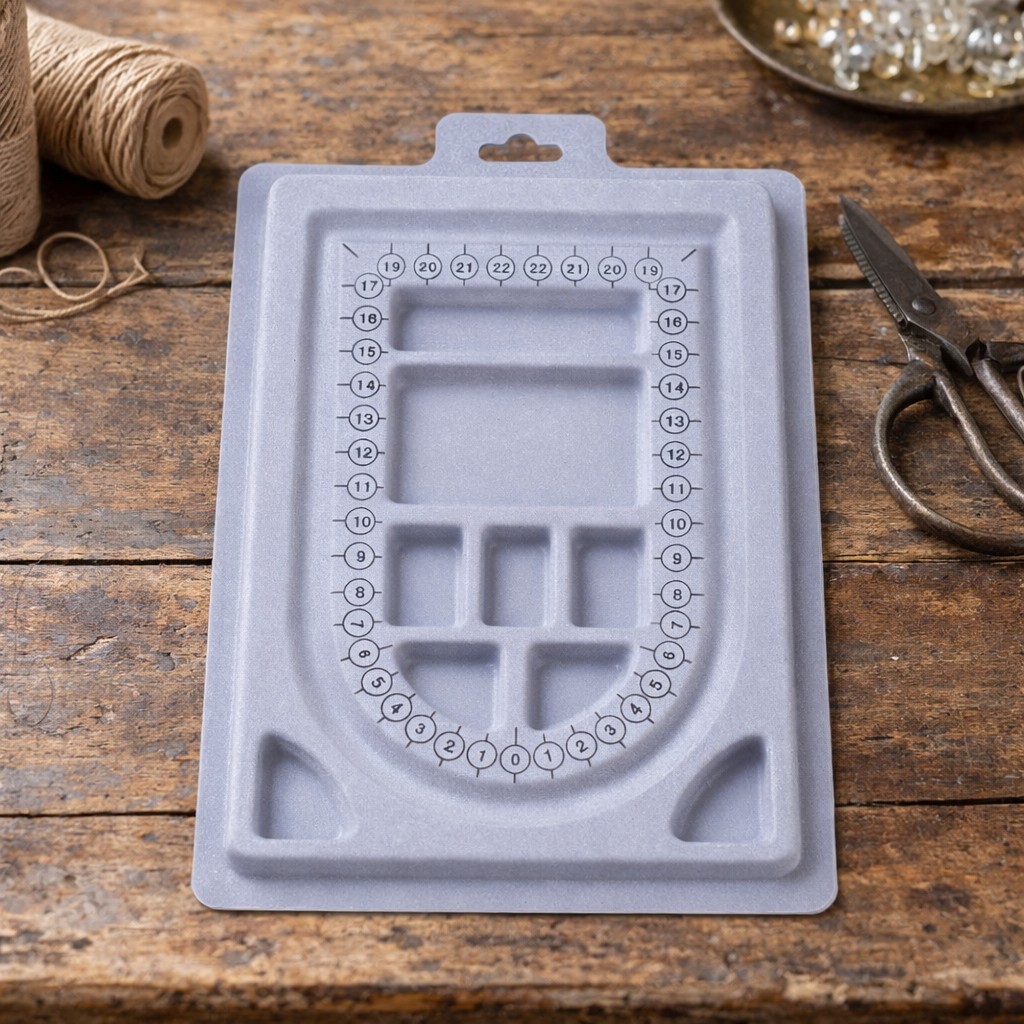 Perlenbrett für Armbänder und kurze Ketten 23 x 15,6 x 1,3 cm