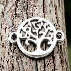 Verbinder Baum des Lebens antik silberfarben 16 x 12 x 1,5 mm