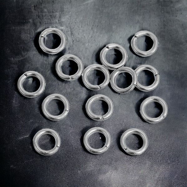 25 Edelstahl Biegeringe offen 4 mm