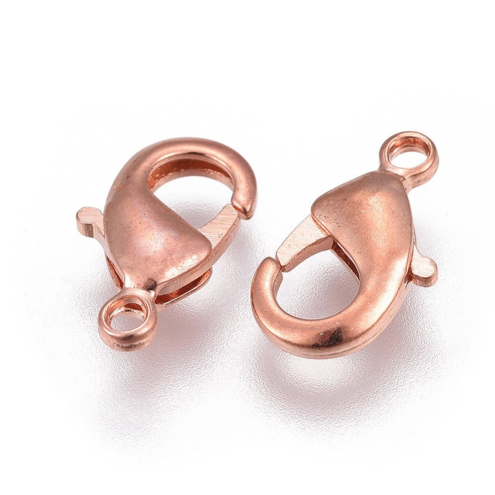 10 Karabinerverschlüsse roségoldfarben 12 x 7  5 x 3 mm