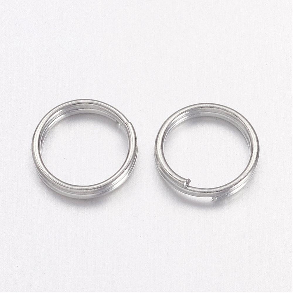 100 Spaltringe aus Eisen silberfarben 6 x 1,4 mm