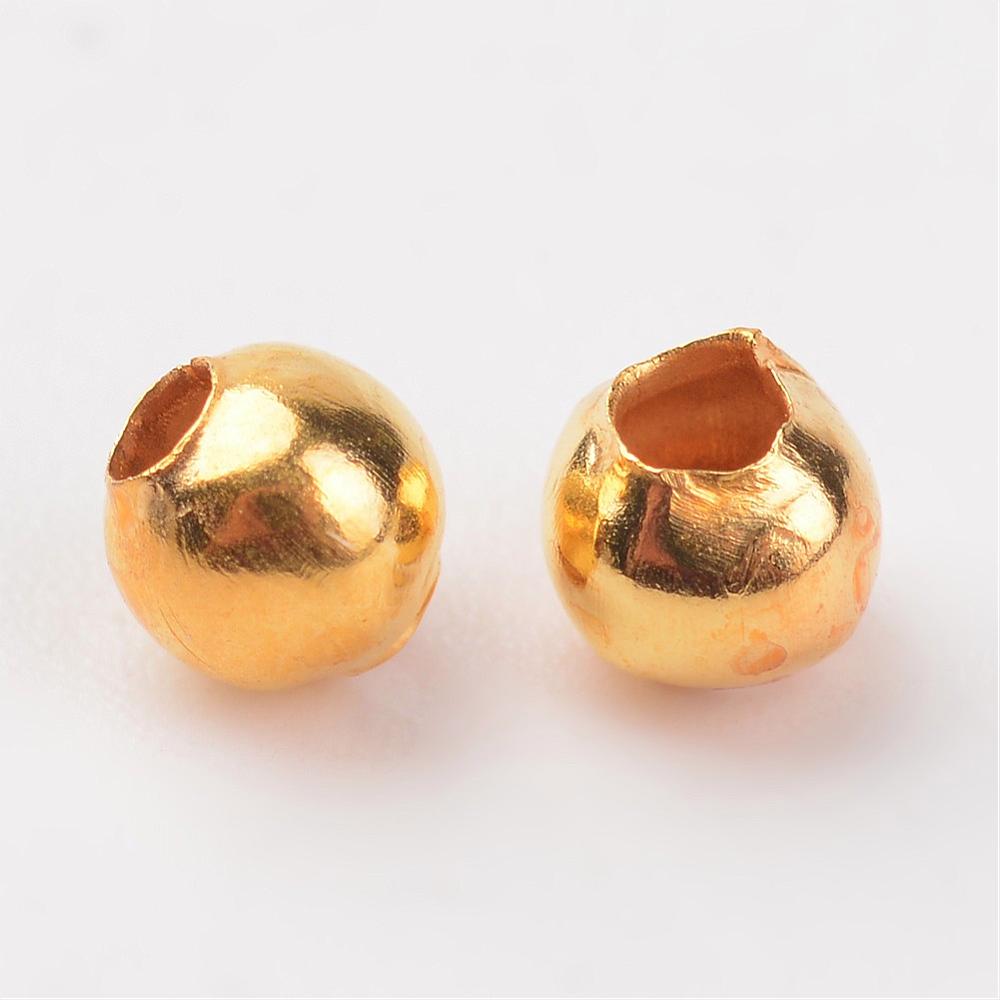 100 Metall Zwischenperlen goldfarben 3 mm