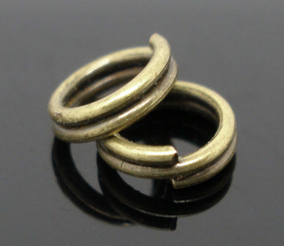 25 Spaltringe bronzefarben