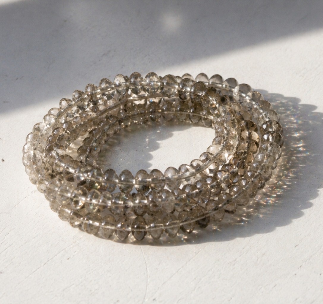 Topaz Perlenstrang unregelmäßige Rondelle 4,2 - 4,6 mm x 2,5 - 3 mm (ca. 33 cm Länge)