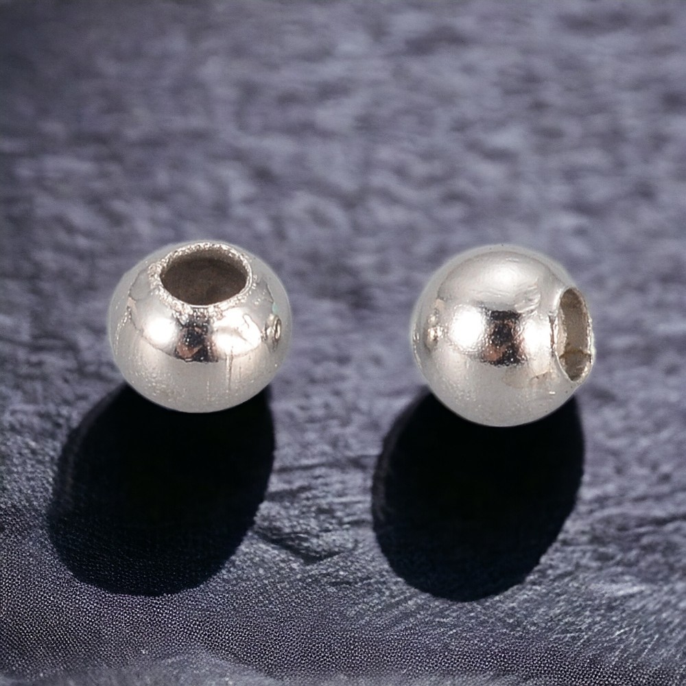 100 Eisen Zwischenperlen Spacer rund silberfarben 3 mm