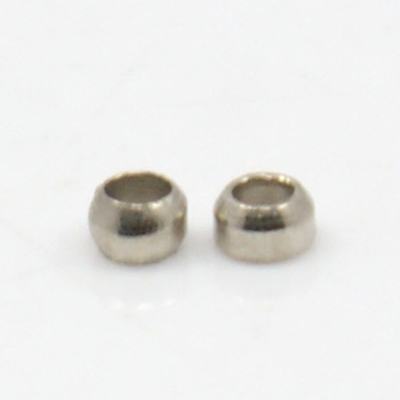 50 Edelstahl Quetschperlen Crimp Perlen 2,5 x 1,5 mm