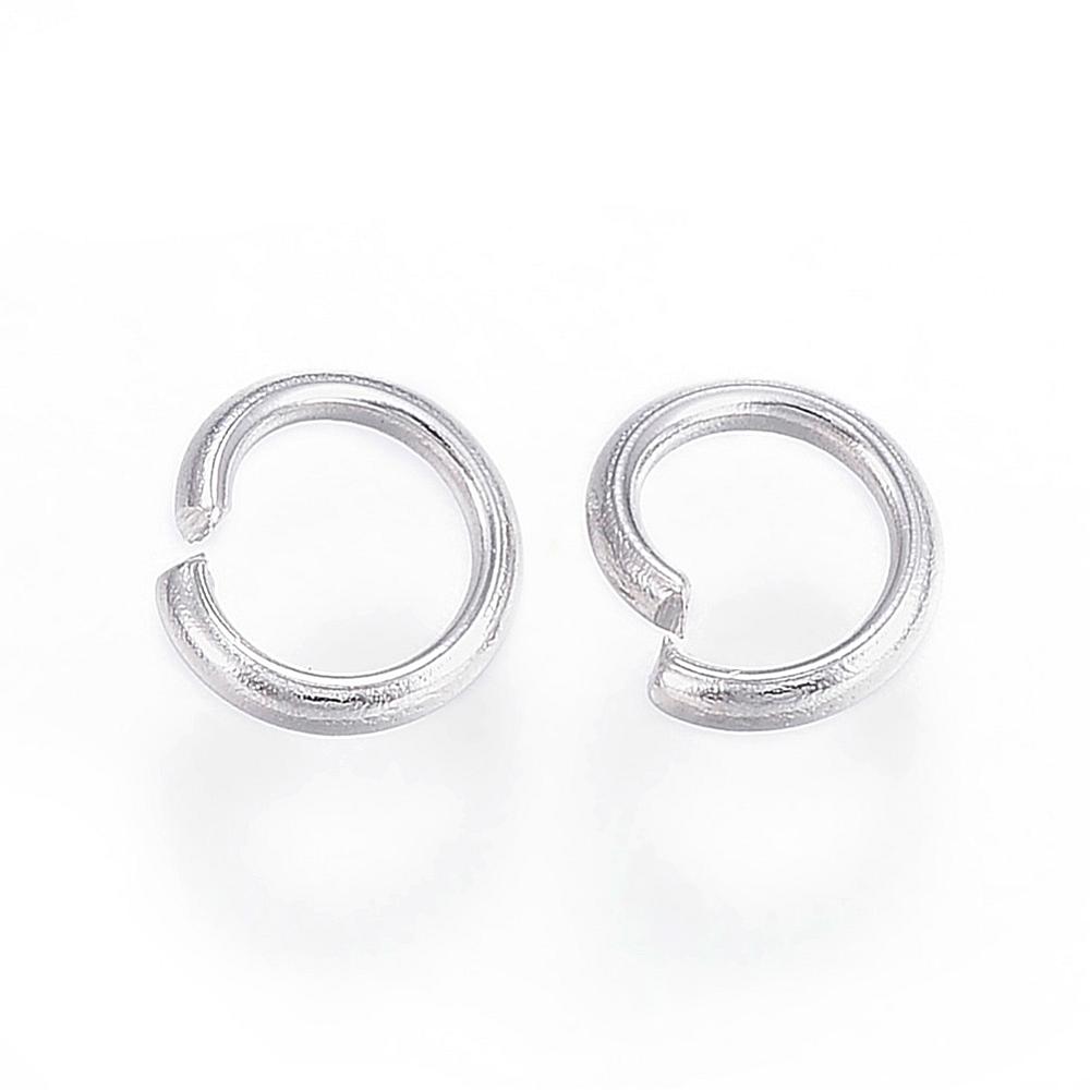 50 offene Edelstahl Biegeringe Binderinge 5 x 0,8 mm