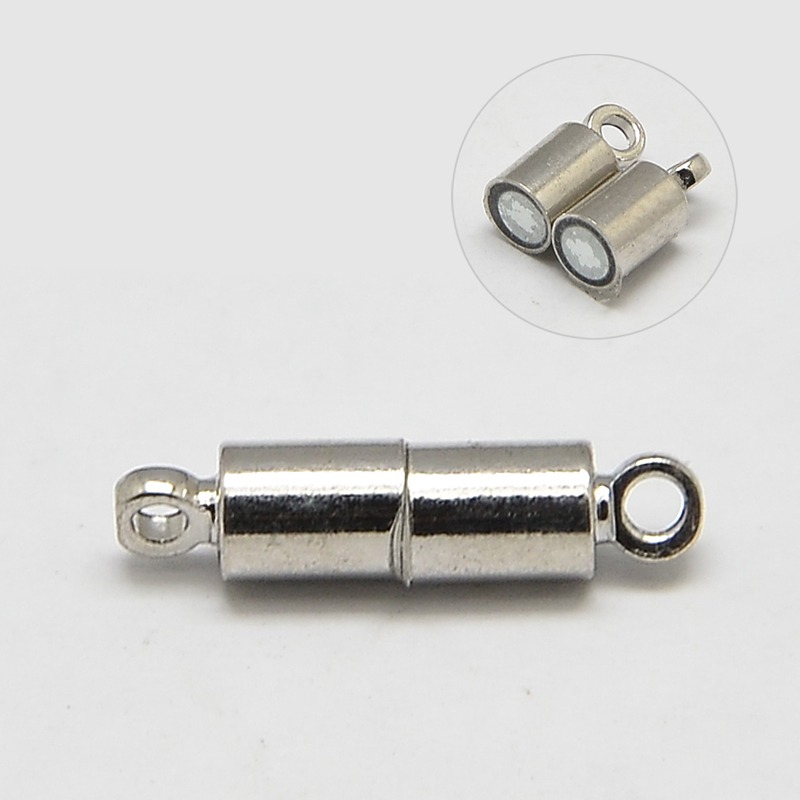 2 hochwertige Magnetverschlüsse platinfarben 4 x 16 mm