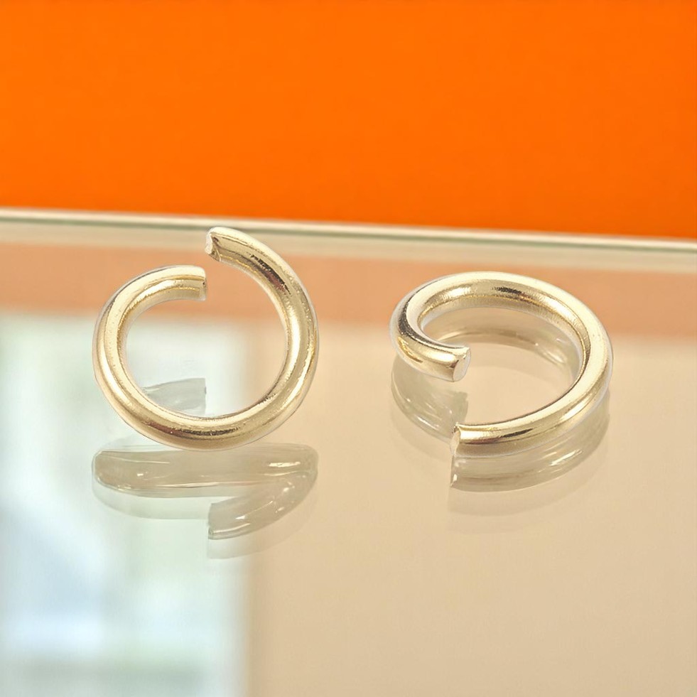 Edelstahl Biegeringe 6 x 0,8 mm 18k vergoldet