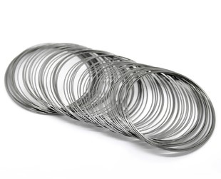 10 Windungen stahlgrauer Memory Wire Stahldraht ca. 50 - 55 mm Durchmesser