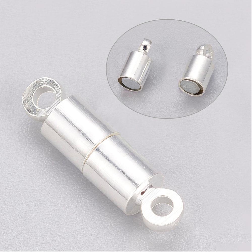 3 hochwertige Magnetverschlüsse silberfarben 4 x 16 mm