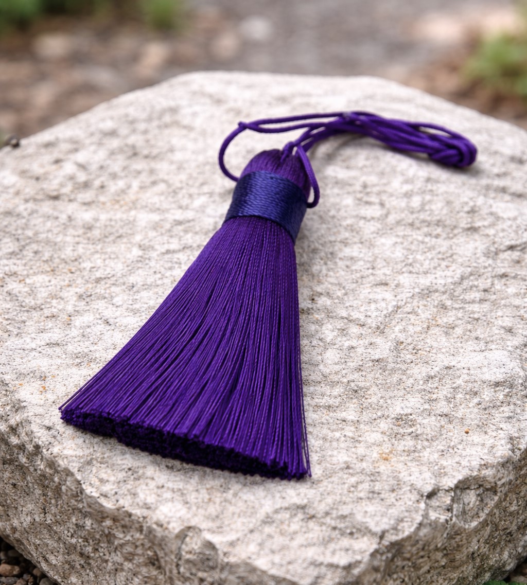Hochwertige Polyester Quaste lila 50 - 57 x 12 mm