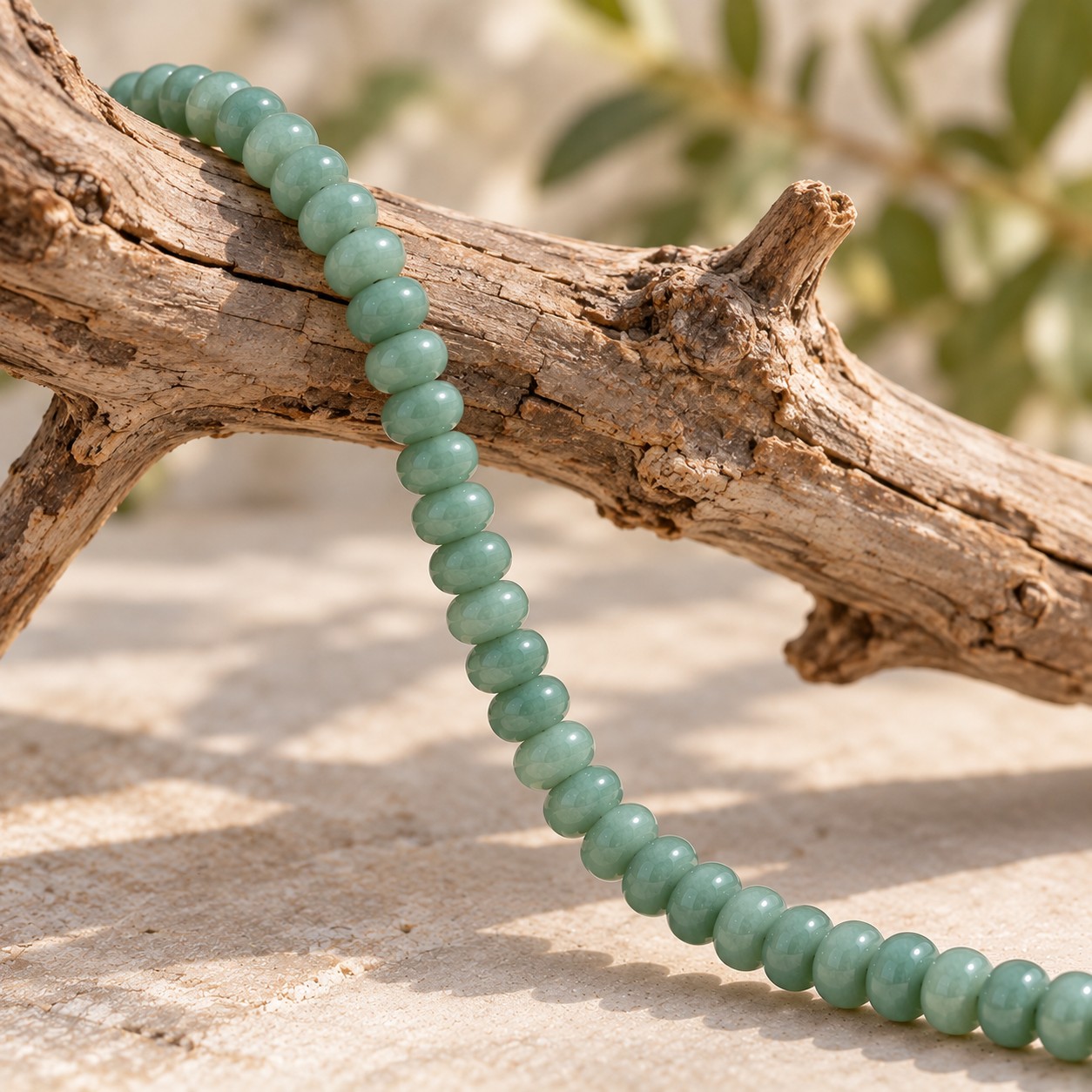 Malaysia Jade Perlenstrang Rondelle 6-6,5 x 3,8-4,5 mm (ca. 92 Perlen / ca. 38 cm Länge)