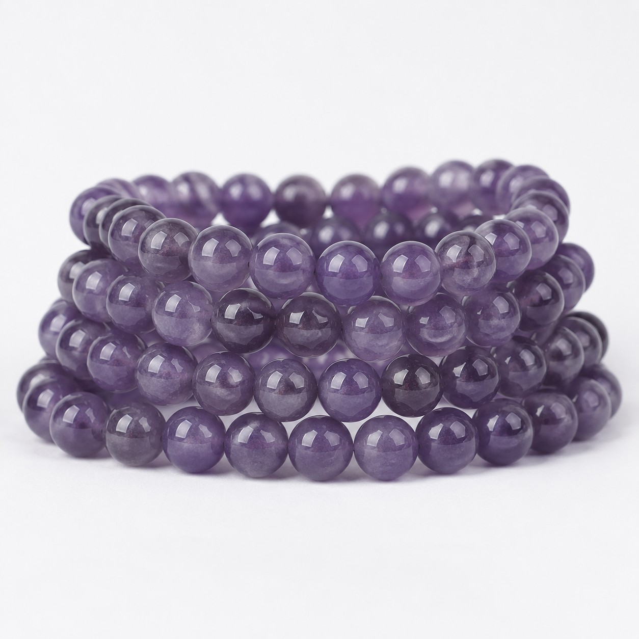 Amethyst Perlenstrang 6 - 6,5 mm Klasse AB rund (ca. 66 Perlen / ca. 38 cm Länge)