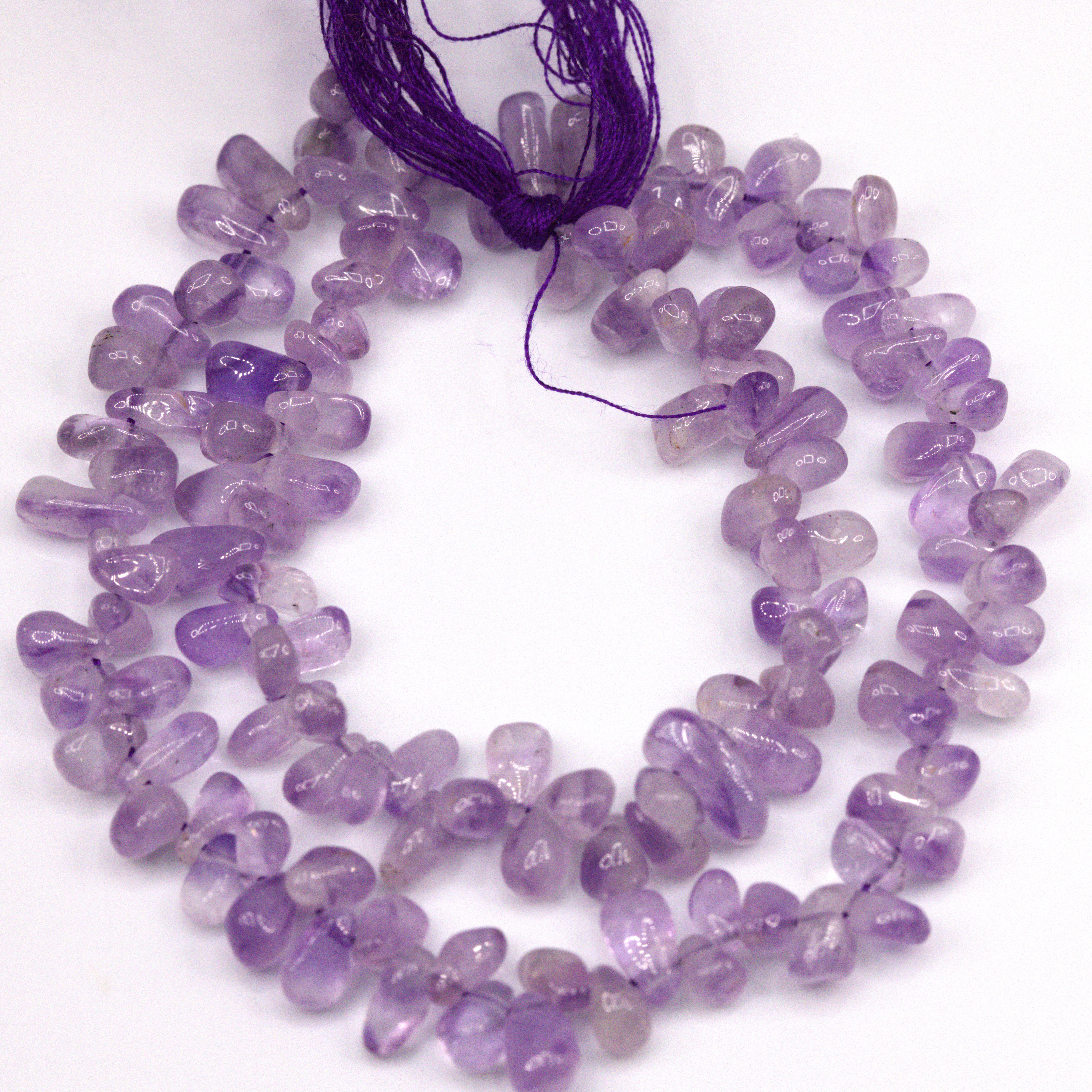 Amethyst Perlenstrang Tränen 6 - 6,5 x 2 - 3 mm (ca. 34 cm Länge)