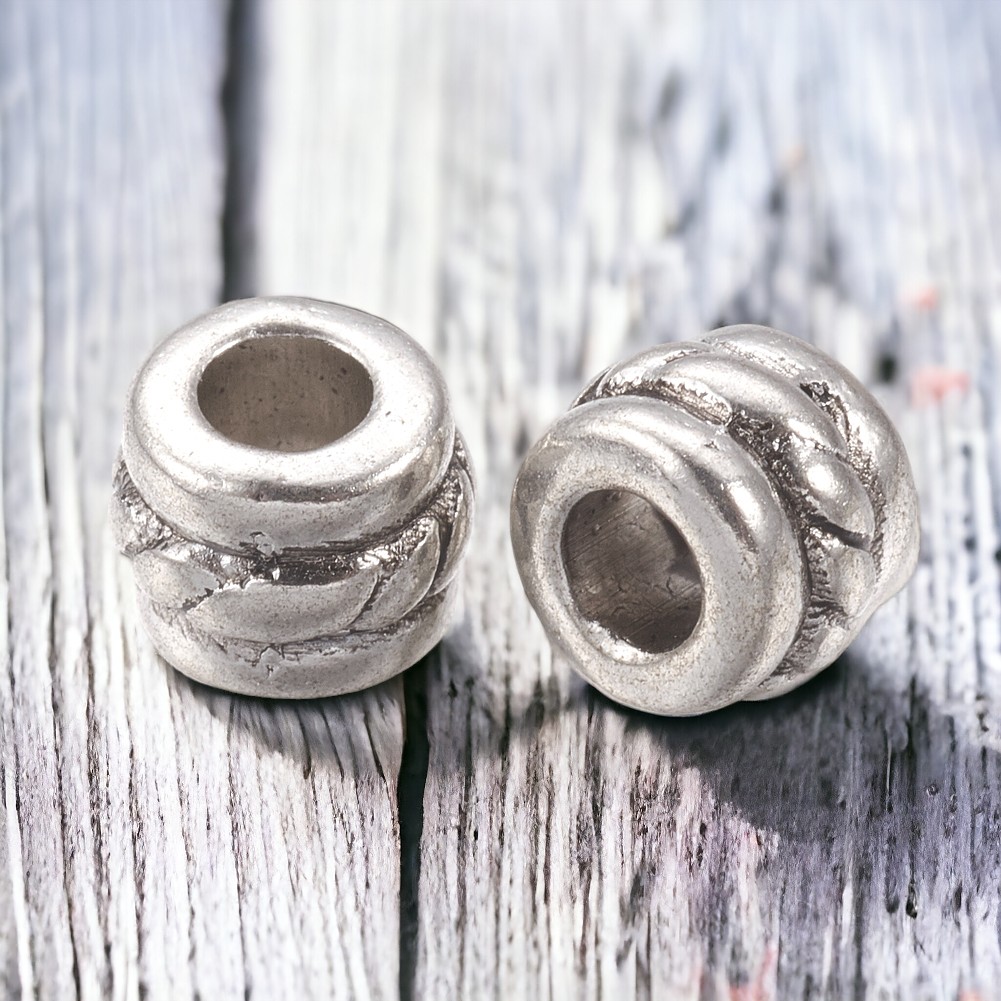 25 Zwischenperlen Spacer tibetischer Stil antik silberfarben 5 x 4 mm