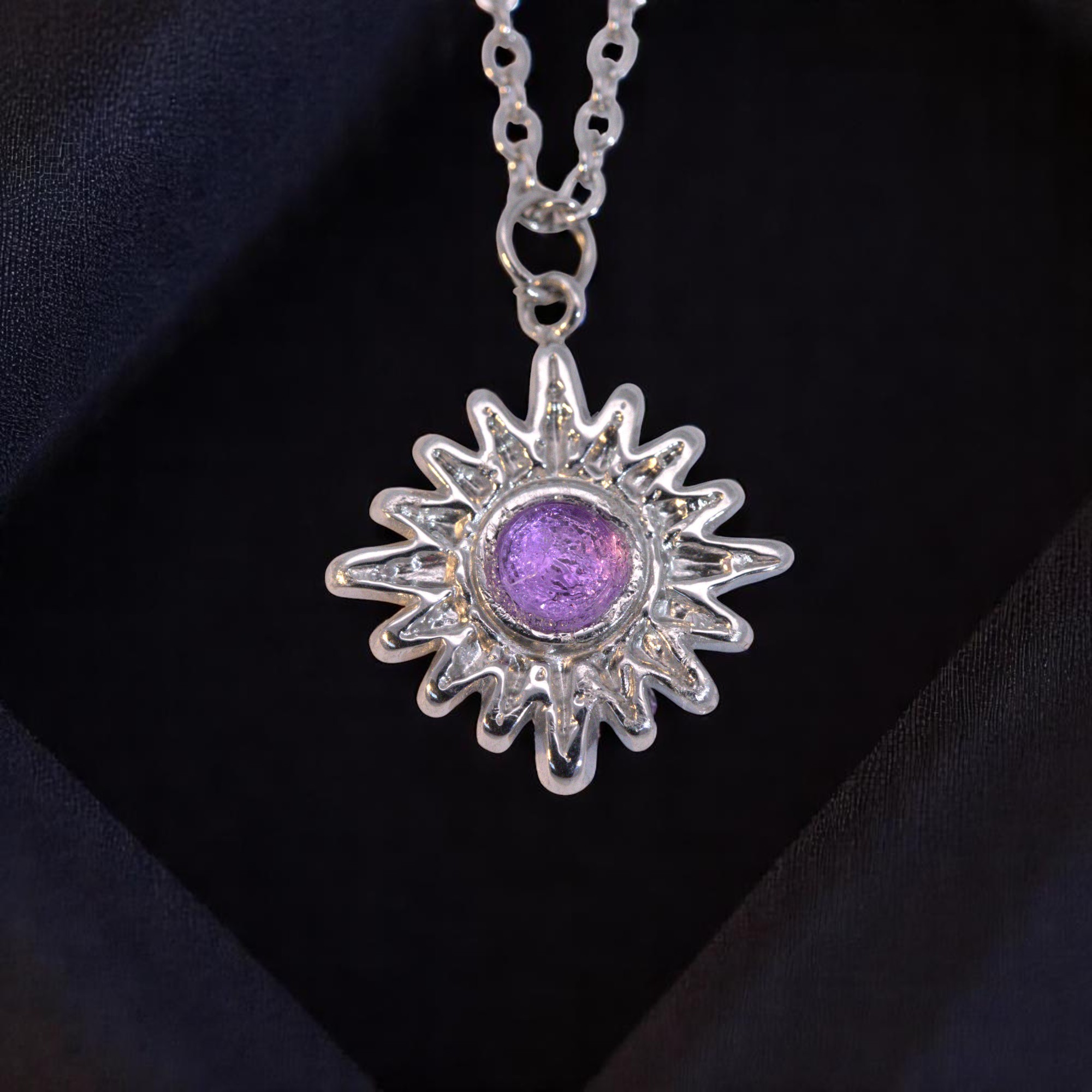 Bastelset Edelstahl Kette mit Cabochon Anhänger 