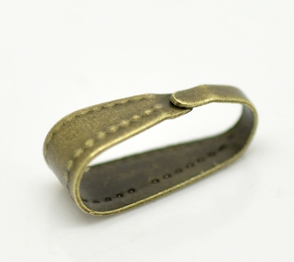 25 Anhängerschlaufen bronzefarben