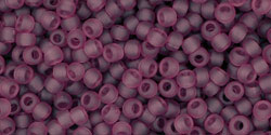 TOHO 11/0 transparent frosted med amethyst 5 Gramm 2 mm seedbeads