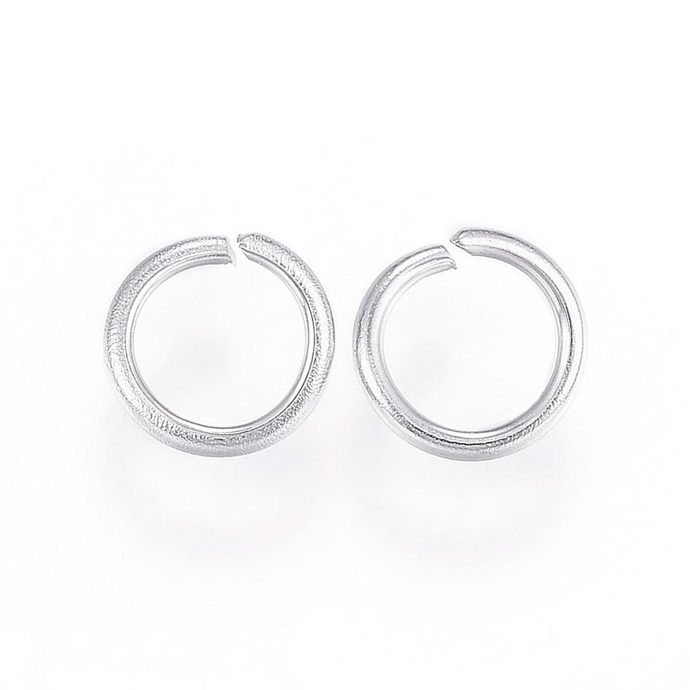 100 Edelstahl Biegeringe offen 6 x 0,8 mm