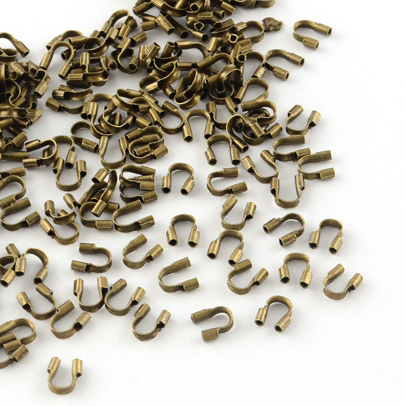 20 Drahtverstärker aus Metall bronzefarben 4,5 x 4 x 1 mm
