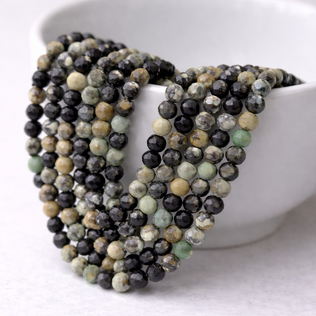 Variscit Perlenstrang 4 x 3 mm facettiert (ca. 38 cm Länge)