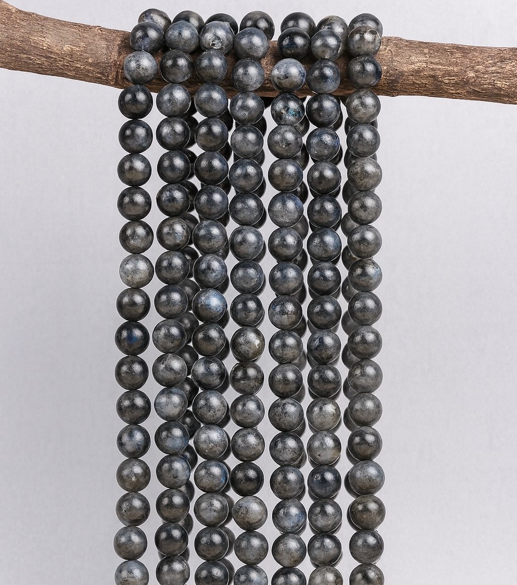 Natürlicher Labradorit Perlenstrang 6 - 6,5 mm rund glatt glänzend (ca. 60 Perlen / ca. 38,5 cm Lä Natürlicher Labradorit Perlenstrang 6 - 6,5 mm rund glatt glänzend (ca. 60 Perlen / ca. 38,5 cm Lä