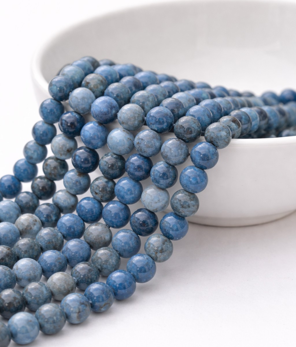 Apatit Perlenstrang 8 - 8,4 mm rund (ca. 48 Perlen / ca. 38 cm Länge)