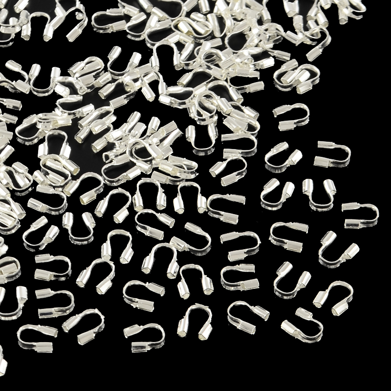 20 Drahtverstärker silberfarben 4,5 x 4 x 1 mm