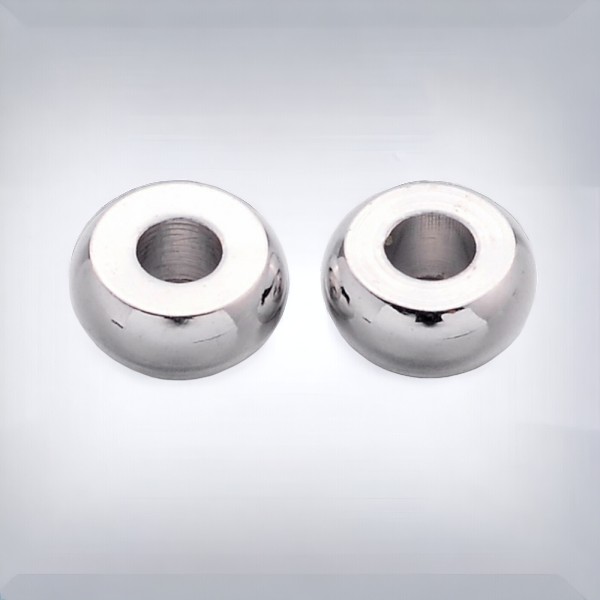 15 Metallperlen Zwischenperlen Spacer 4 x 1,6 mm platinfarben