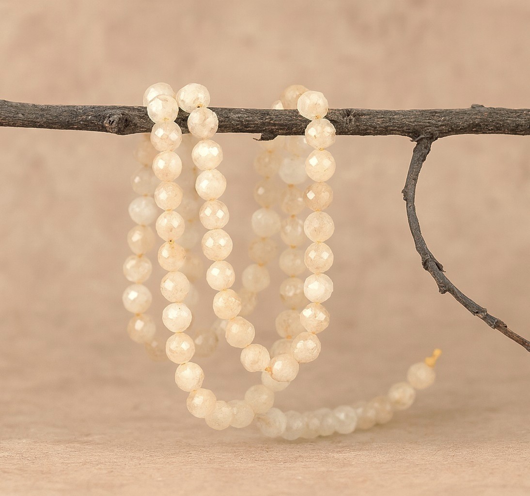 Facettierter Citrin Perlenstrang 3 - 3,3 mm (ca. 120 Perlen / ca. 39 cm Länge)