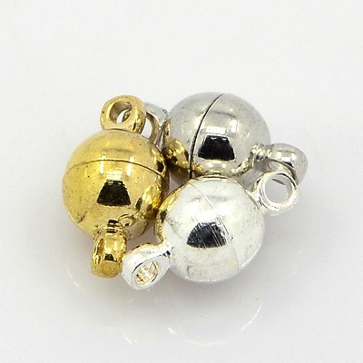 3 stabile hochwertige Magnetverschlüsse 11,5 x 6 mm silber- platin- und goldfarben
