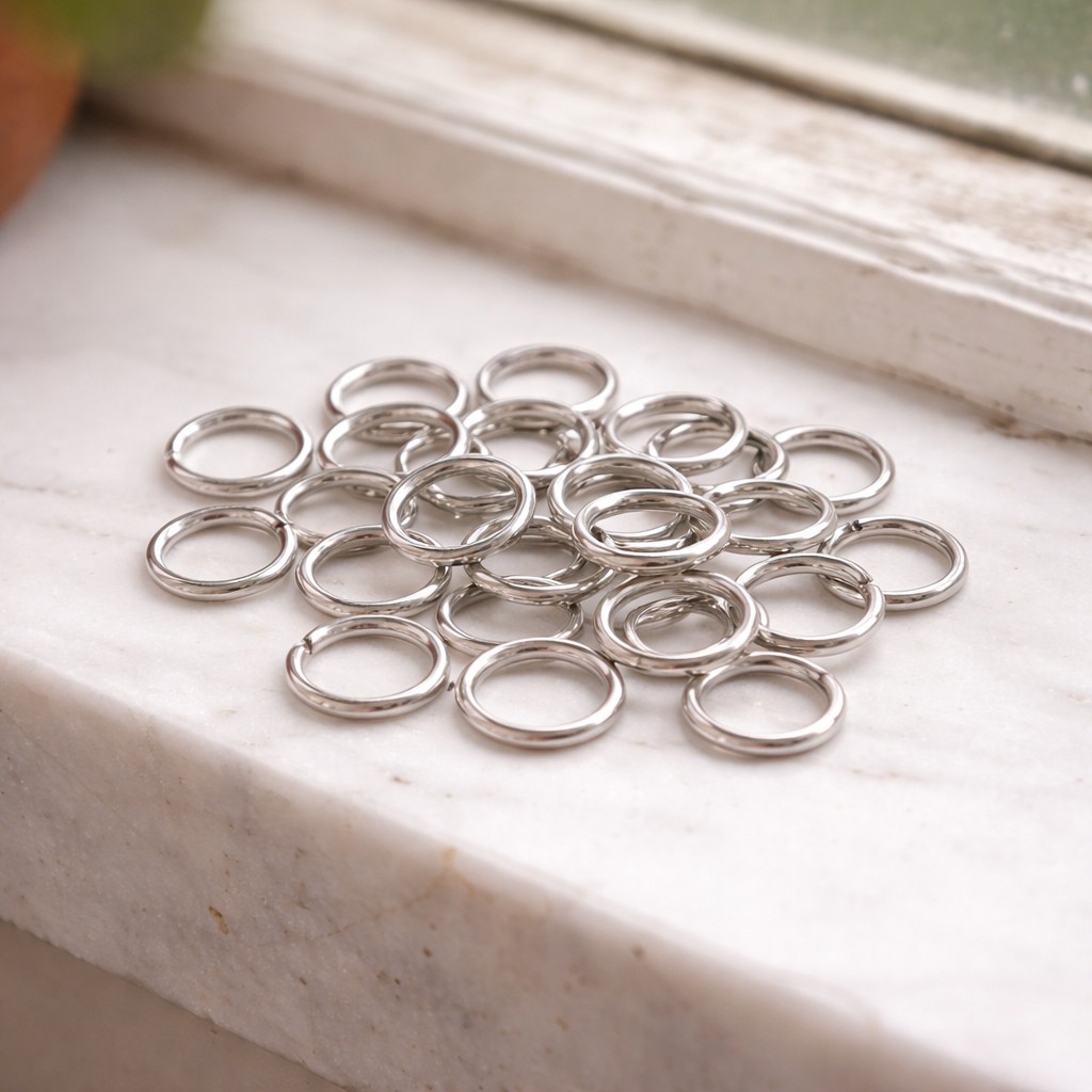 Anlaufgeschützte Biegeringe aus Edelstahl 7 x 1 mm 18 Gauge