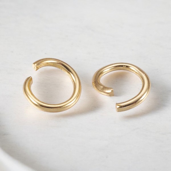 20 stabile Edelstahl Binderinge goldfarben 5 x 0,7 mm 21 Gauge