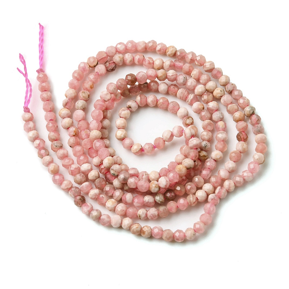 Argentinischer Rhodochrosit Perlenstrang 2 mm (ca. 240 Perlen / ca. 39 cm Länge)