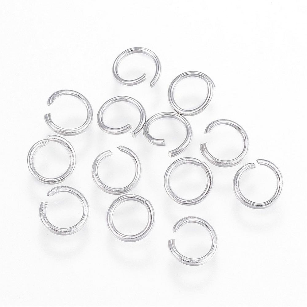 100 Edelstahl Biegeringe offen 6 x 0,8 mm
