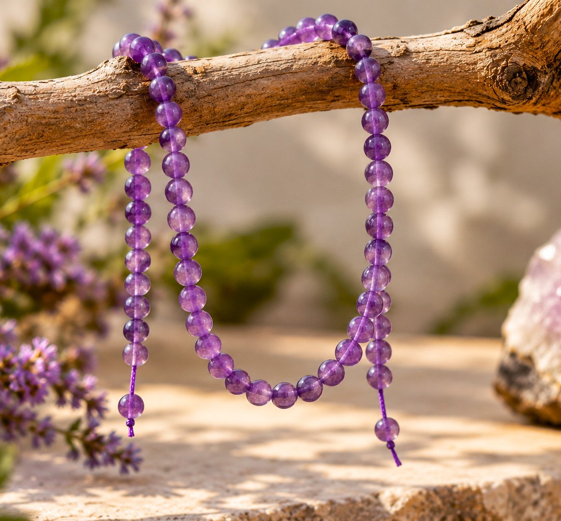 Amethyst Perlenstrang 4,8 mm unregelmäßige Perlen (ca. 33 cm Länge)