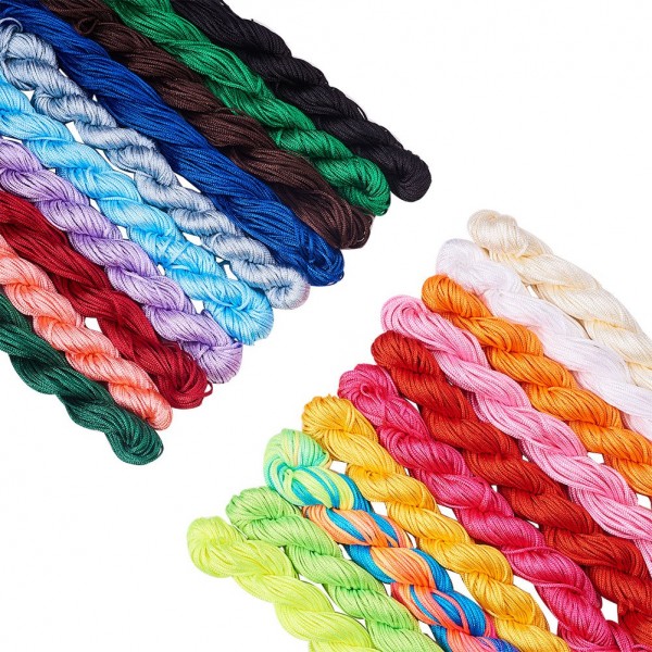 Vorratspackung Großpackung Nylonband mit 20 einzeln abgepackten Farben Farbmix entsprechend Foto Stä