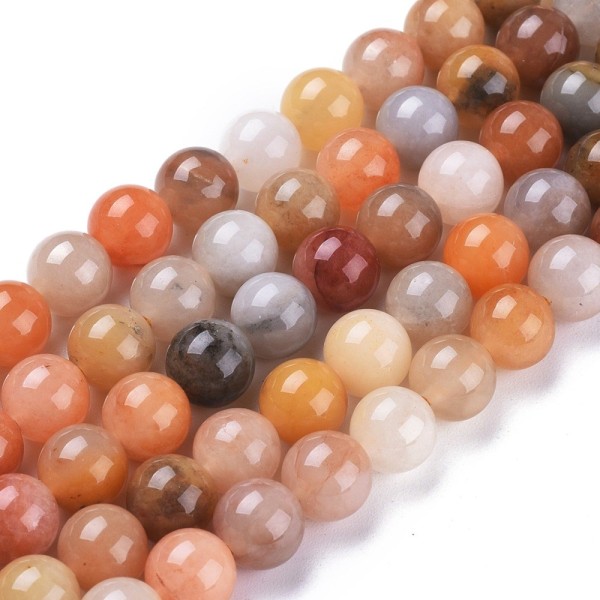 Natürlicher Jade Perlenstrang 8 - 8,5 mm (ca. 47 Perlen / ca. 39 cm Länge)