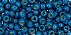 TOHO Permafinish 5 Gramm galvanisierte 3 mm Glasperlen matt blau 8/0