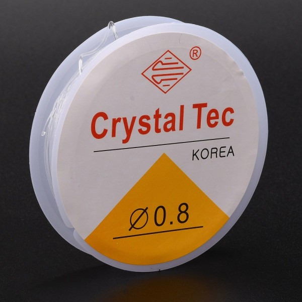 Elastische runde Kristallschnur 0,8 mm ca. 12 Meter Länge