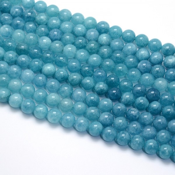 Quartz Perlenstrang 4 mm gefärbt rund glatt glänzend (ca. 76 Perlen / ca. 37 cm Länge)